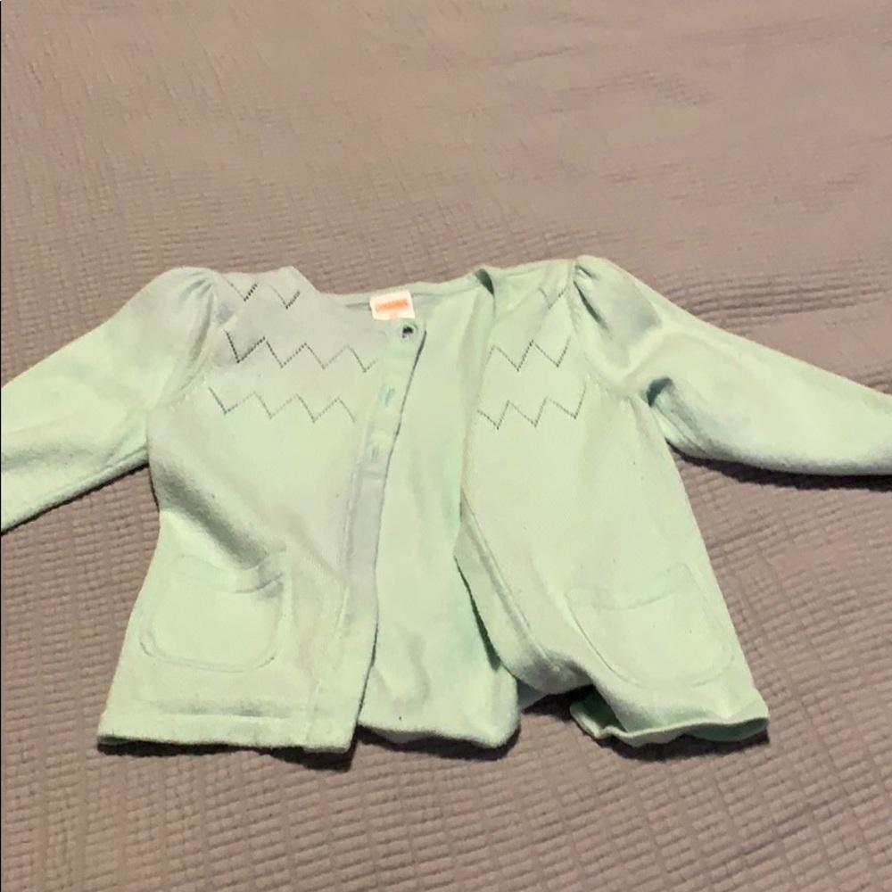 Green button up cardigan